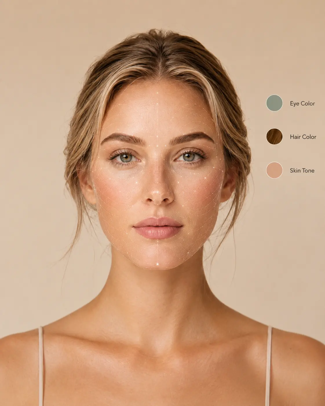 Color analysis result showing seasonal palette and skin tone swatches