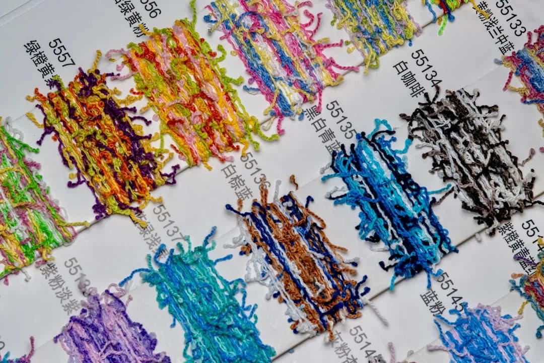 Warm and cool color swatches