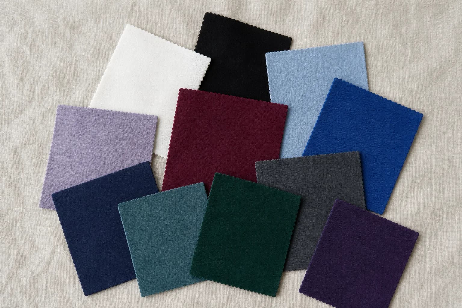 Cool-toned hair color palette swatches