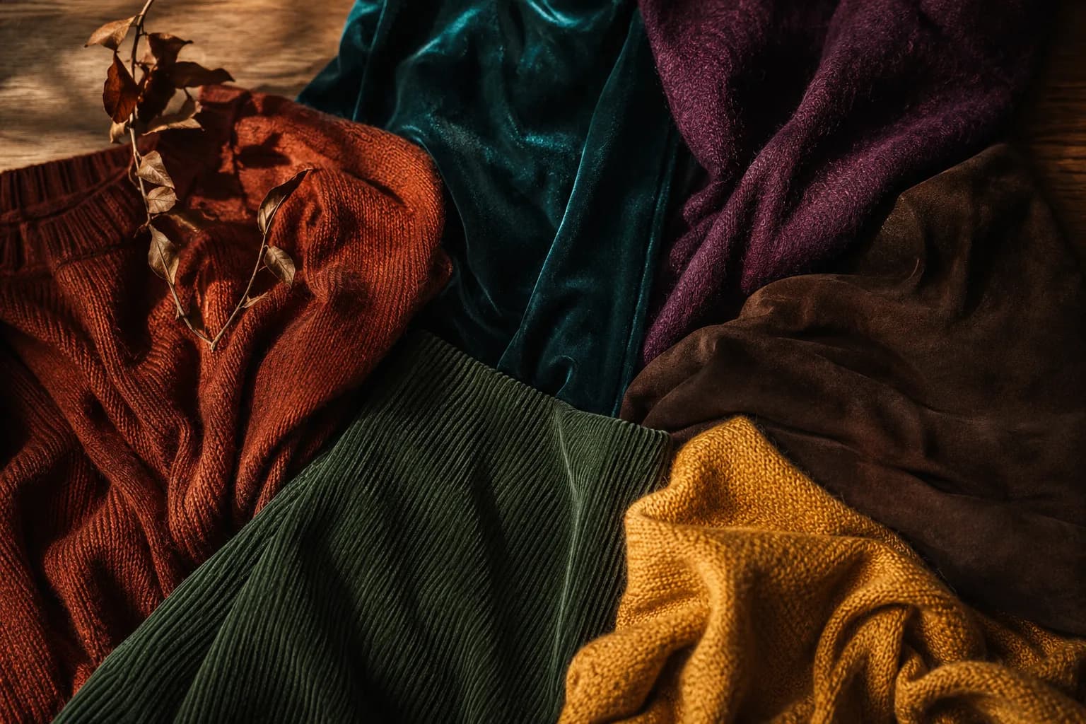 Deep Autumn color palette mood
